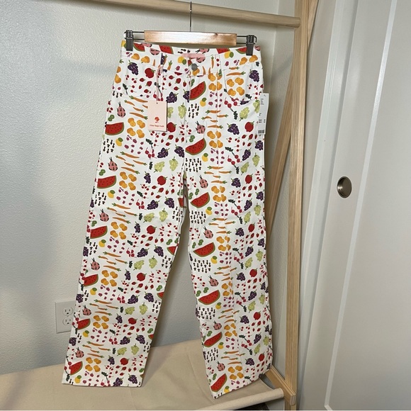 SOLD Lisa says gah farmers market pants jeans fruit print robyn - Picture 2 of 11